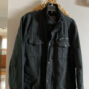 Levi's black heavy weight trucker coat